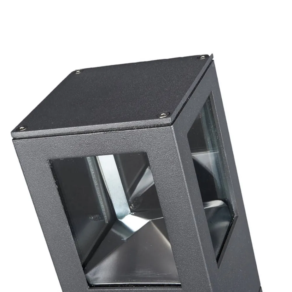 Lucande Terrassebelysning > LED-sokkellampe Nicola, 20 cm, antracit, IP54