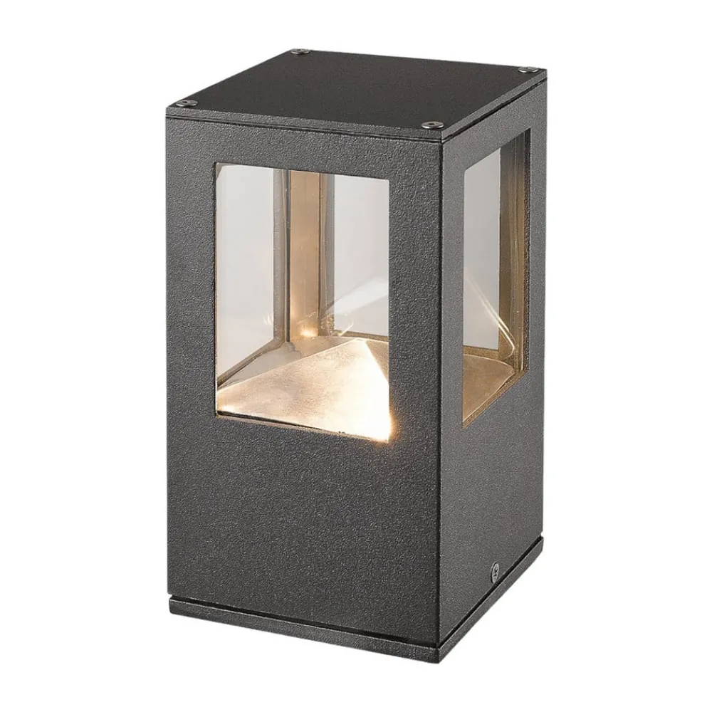Lucande Terrassebelysning > LED-sokkellampe Nicola, 20 cm, antracit, IP54