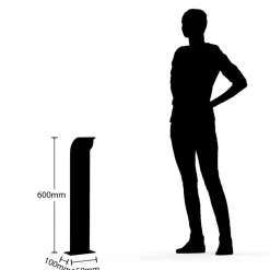 Lucande Terrassebelysning|Sokkellamper > LED-sokkellampe Tinna, 60 cm, antracit, IP65