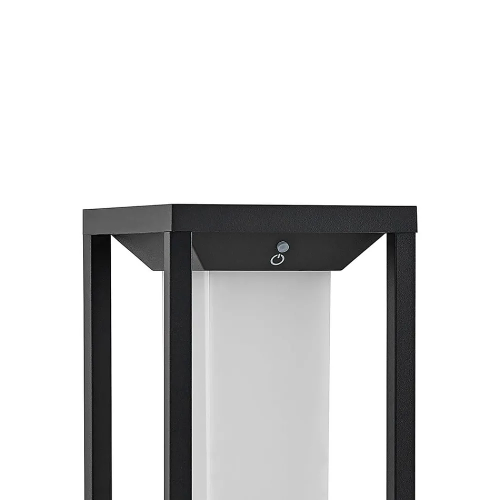 Lucande Solcellelamper|Terrassebelysning > LED-solcellelampe Eliel, højde 50 cm, sort
