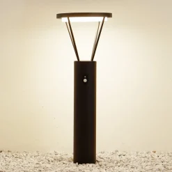 Solcelle Lampe Med Sensor|Gadebelysning ^ Lucande LED-solcellelampe Elario, 80 cm, CCT, sensor