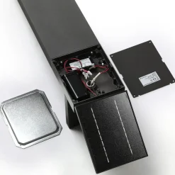 Solcelle Lampe Med Sensor|Gadebelysning Med Sensor ^ Lucande LED-solcellelampe Silvan, 100 cm, sensor, antracit