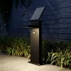 Solcelle Lampe Med Sensor|Gadebelysning Med Sensor ^ Lucande LED-solcellelampe Silvan, 60 cm, sensor, antracit