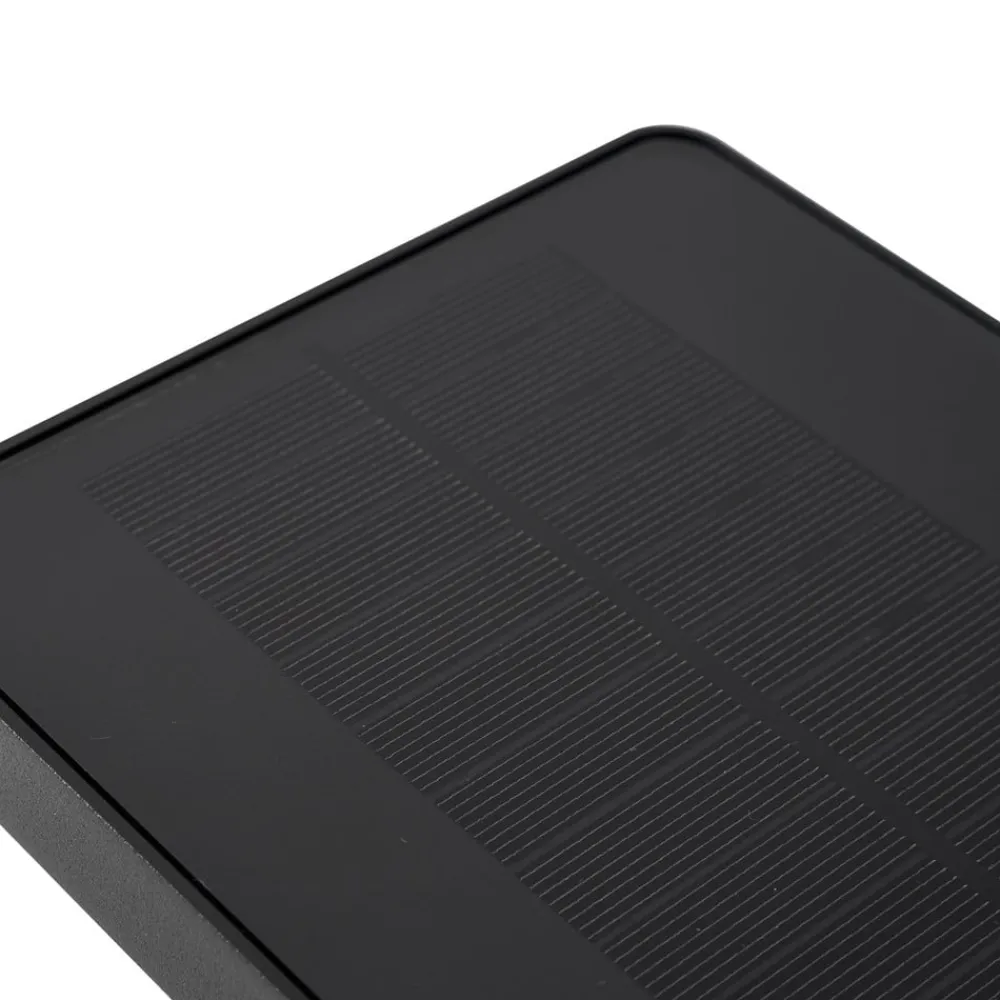 Lucande Solcelle Lampe Med Sensor|Væglamper > LED-solcellelampe Tilena, sort, aluminium, sensor