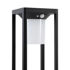 Solcelle Lampe Med Sensor|Gadebelysning Med Sensor ^ Lucande LED solcelle stibelysning Nilea, 50 cm, sort, sensor