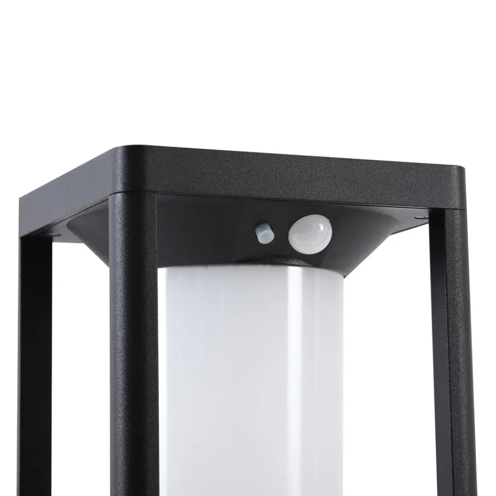 Solcelle Lampe Med Sensor|Gadebelysning Med Sensor ^ Lucande LED solcelle stibelysning Nilea, 50 cm, sort, sensor