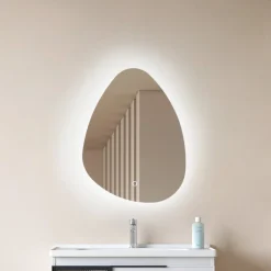 Møbel Og Interiør ^ Lucande LED-spejl Celestiel, dråbeformet, CCT, 60 cm