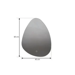 Møbel Og Interiør ^ Lucande LED-spejl Celestiel, dråbeformet, CCT, 60 cm