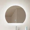 Lucande Møbel Og Interiør > LED-spejl Celestiel, halvcirkelformet, CCT, Ø 50 cm