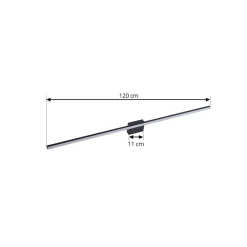 Lucande Væg- Og Spejllamper|Væglamper > LED-spejllampe Kivana, sort, metal, 90 cm, IP44