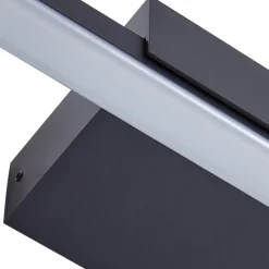 Lucande Væg- Og Spejllamper|Væglamper > LED-spejllampe Kivana, sort, metal, 90 cm, IP44