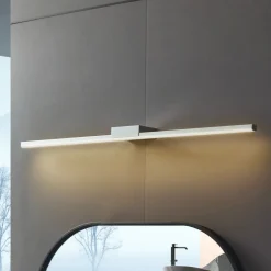 Lucande Væg- Og Spejllamper|Væglamper > LED-spejllampe Kivana, krom, metal, 120 cm, IP44