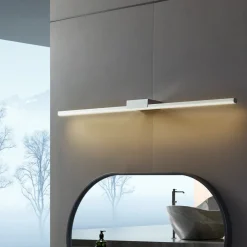 Lucande Væg- Og Spejllamper|Væglamper > LED-spejllampe Kivana, krom, metal, 120 cm, IP44