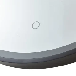 Møbel Og Interiør ^ Lucande LED-spejl Lelin, Ø 60 cm, sort, aluminium, CCT