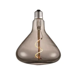 Lucande Dæmpbar Led-Pære|Filament Pære > LED-trafiklampe, E27 4W, røgfarvet, Ø 14 cm, 1800K