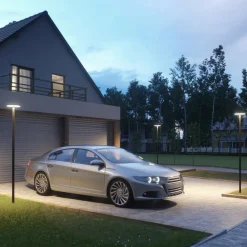Lucande Lygtepæle > LED-udendørslampe Akito, antracit, 220 cm, IP54