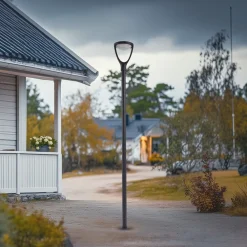 Lucande Lygtepæle > LED udendørslampe Filor, sort, aluminium, 250 cm