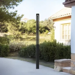 Terrassebelysning|Lygtepæle ^ Lucande LED-udendørslampe Pirron, 230 cm, antracit, IP65