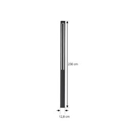 Terrassebelysning|Lygtepæle ^ Lucande LED-udendørslampe Pirron, 230 cm, antracit, IP65