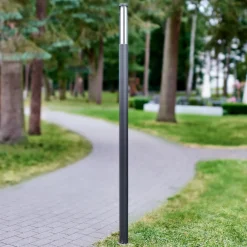 Lucande Terrassebelysning|Lygtepæle > LED-udendørslampe Sidny, 220 cm, antracit, IP54