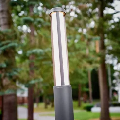 Lucande Terrassebelysning|Lygtepæle > LED-udendørslampe Sidny, 220 cm, antracit, IP54