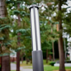 Lucande Terrassebelysning|Lygtepæle > LED-udendørslampe Sidny, 220 cm, antracit, IP54