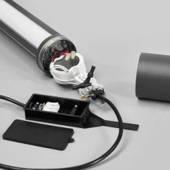 Lucande Terrassebelysning|Lygtepæle > LED-udendørslampe Sidny, 220 cm, antracit, IP54