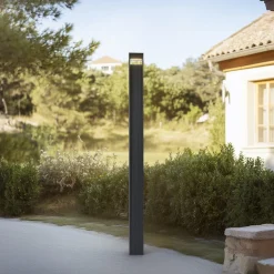 Lucande Terrassebelysning|Lygtepæle > LED-udendørslampe Tavion, 230 cm, antracit, IP65