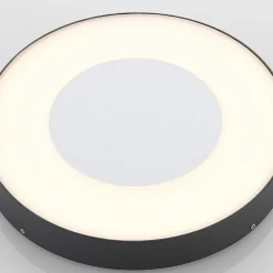 Lucande Terrassebelysning|Udendørs Loftlamper > LED udendørs loftlampe Sora, rund, sensor, IP54