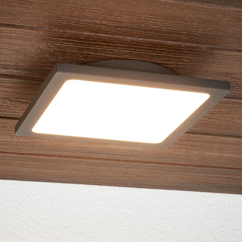 Lucande Terrassebelysning|Udendørs Loftlamper > LED udendørs loftlampe Mabella, 23 cm, sensor, IP65