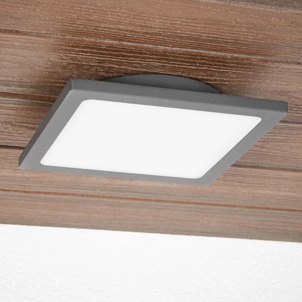 Lucande Terrassebelysning|Udendørs Loftlamper > LED udendørs loftlampe Mabella, 23 cm, sensor, IP65
