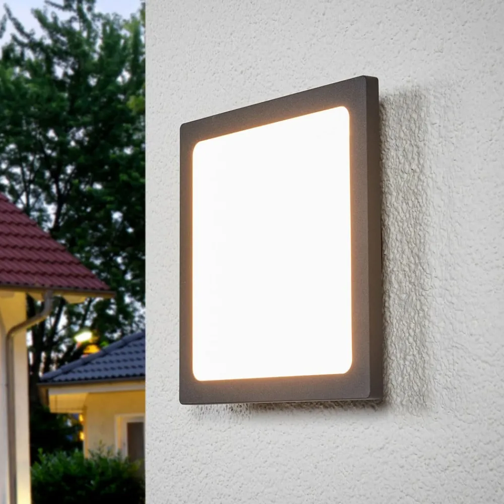 Lucande Terrassebelysning|Udendørs Loftlamper > LED udendørs loftlampe Mabella, 23 cm, sensor, IP65