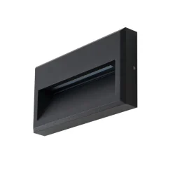 Lucande Væglamper > LED udendørs væglampe Weno, sort, aluminium, IP65