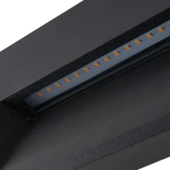 Lucande Væglamper > LED udendørs væglampe Weno, sort, aluminium, IP65