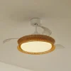 Lucande Loftventilatorer > LED-ventilator Lineta, hvid, reb, Ø 103 cm, støjsvag