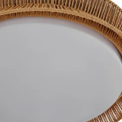 Lucande Loftventilatorer > LED-ventilator Lineta, hvid, reb, Ø 103 cm, støjsvag