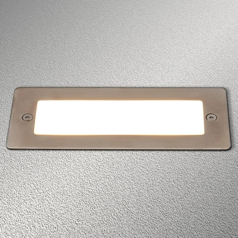 Væglamper ^ Lucande LED-vægindbygningslampe Holly, 17 cm, stål