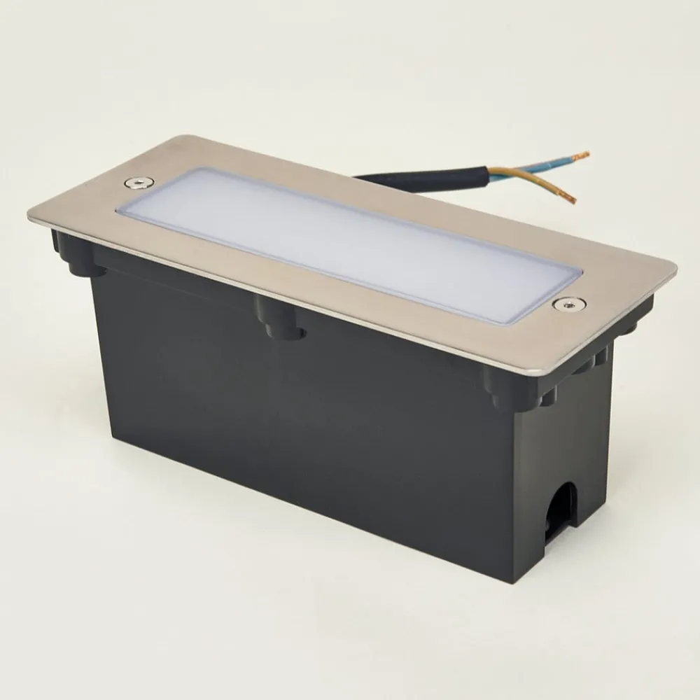 Væglamper ^ Lucande LED-vægindbygningslampe Holly, 17 cm, stål