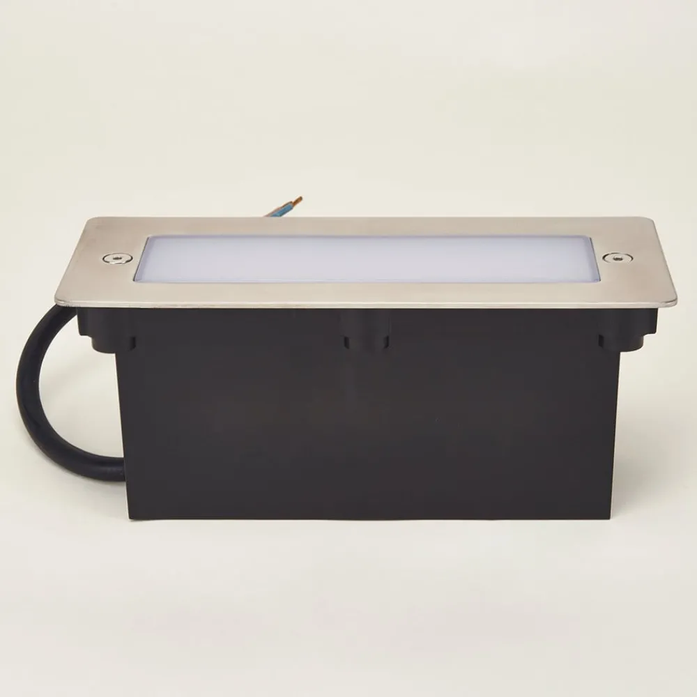 Væglamper ^ Lucande LED-vægindbygningslampe Holly, 17 cm, stål