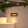 Lucande Terrassebelysning|Væglamper > LED-vægindbygningslampe Loya, 23 x 8 cm, grå, IP54