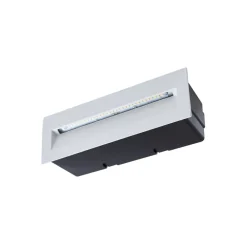 Lucande Terrassebelysning|Væglamper > LED-vægindbygningslampe Loya, 23 x 8 cm, hvid, IP54