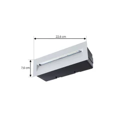Lucande Terrassebelysning|Væglamper > LED-vægindbygningslampe Loya, 23 x 8 cm, hvid, IP54