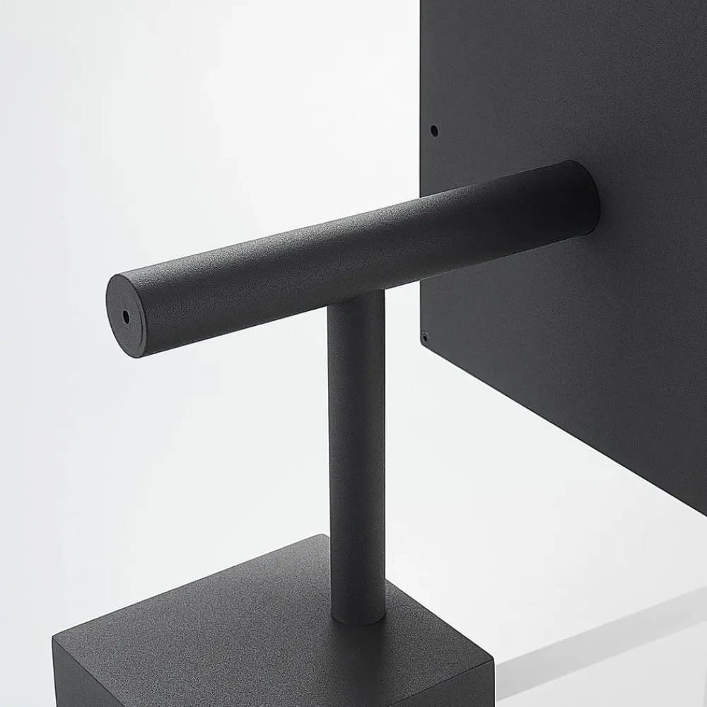 Lucande Væglamper > LED-væglampe Cube, antracit, glas, 37 cm, IP54