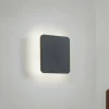 Lucande Væglamper > LED-væglampe Elrik, sort, 22 cm høj, metal