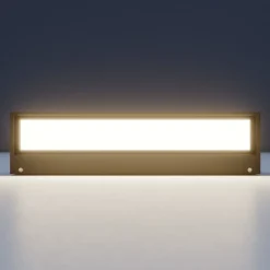 Lucande Terrassebelysning|Væglamper > LED-væglampe Lengo, 25 cm, antracit, down, 3000K
