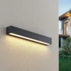 Terrassebelysning ^ Lucande LED-væglampe Lengo, 50 cm, antracit, ned, 3.000K