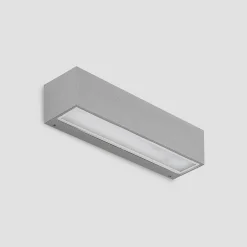 Lucande Terrassebelysning|Væglamper > LED-væglampe Lengo, 25 cm, sølv, 1 lyskilde, IP65