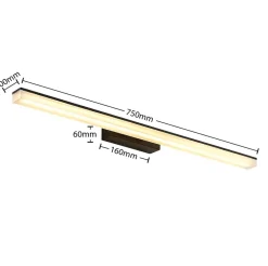 Lucande Væg- Og Spejllamper|Væglamper > LED-væglampe Lisana, vandret, 75 cm, IP44