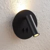Lucande Væglamper|Væglamper > LED-væglampe Magya, sort 2 lyskilder, rund