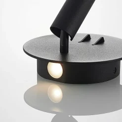 Lucande Væglamper|Væglamper > LED-væglampe Magya, sort 2 lyskilder, rund